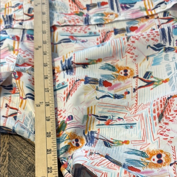 Zara Multicolor Graphic Button Down Shirt 100% cotton - Picture 7 of 10